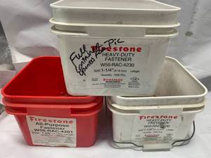 lot 38 image: Lot of 3 Boxes of Firestone Fasteners