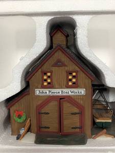 lot 61 image: Dept. 56 Pierce Boat Works New England Village