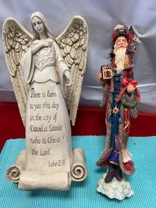 lot 70 image: Lenox 13 Old World Santa Pencil Figure & Angel