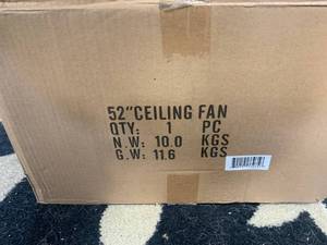 lot 95 image: New Hudson Supply 52 Ceiling Fan Cherry