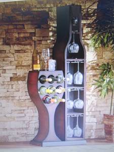 Conversation Piece Wine Rack open b...