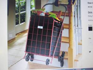 Stair-Climbing Shopping Cart open b...