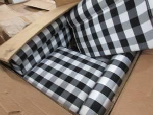 BlackWhite Checkered Accent Chair ...