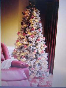 6 Ft Flocked Tree open box Retail $...