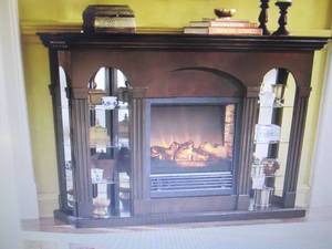 Double Curio Fireplace Cabinet only...