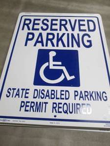 3 Handicapped Parking Signs Plastic...