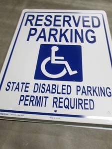 3 Handicapped Parking Signs Plastic...