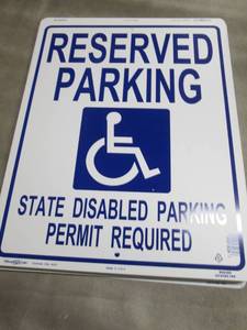3 Handicapped Parking Signs Plastic...