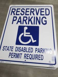 3 Handicapped Parking Signs Plastic...