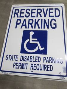 3 Handicapped Parking Signs Plastic...