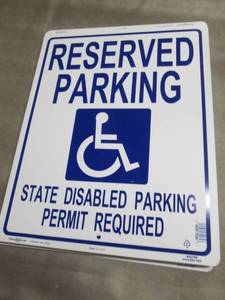3 Handicapped Parking Signs Plastic...