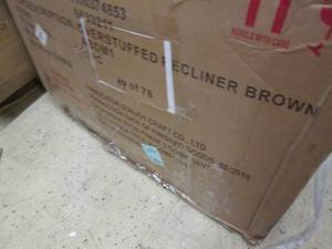 Overstuffed Recliner open box Retai...