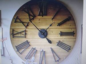 Wooden Rustic Wall Clock open box R...