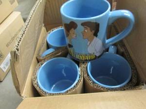 4 Disney Little Mermaid Mugs Retail...