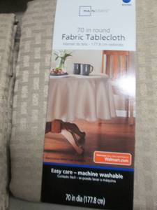 3 Mainstays 70 inch Round Fabric Ta...