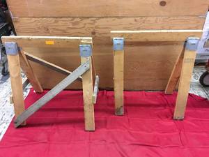 lot 89 image: Two Wood Saw Horses