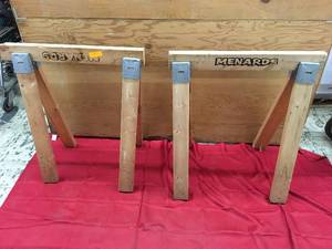 lot 90 image: Two Wood Saw Horses