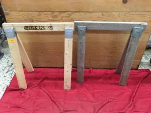 lot 109 image: Two Wood Saw Horses