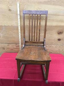 lot 107 image: Wooden Rocking Chair