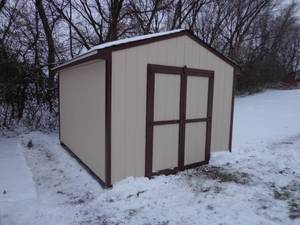 10 x 12 Shed, 9 tall.  Less than 5 years old, good overall condition.  Must be removed by Dec. 11th