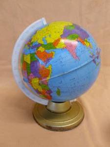 lot 80 image: Vintage Metal Globe