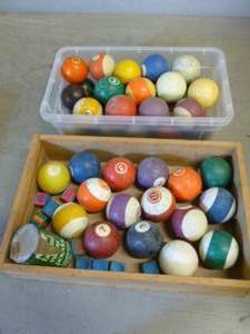 lot 131 image: Vintage Pool Balls