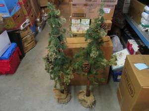 lot 1 image: 2 Fake Tree Decor 46 tall.  RMBC...