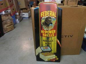 lot 14 image: Federal Hi-Power Shells Metal Sign ...