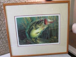 lot 20 image: Framed Signed and Numbered Fish Pri...
