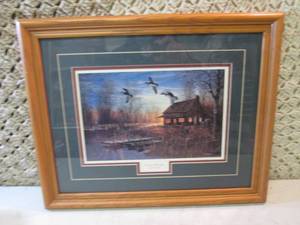 lot 21 image: Framed Jim Hansel Print Passing Th...