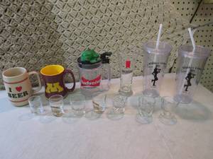 lot 62 image: Assorted Cups and Shot Glasses  RM3...