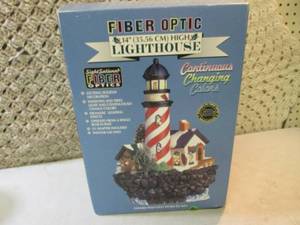 lot 64 image: Fiber Optic Color Changing Lighthou...