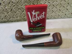 lot 71 image: 2 Vintage Tobacco Pipes and Tobacco...