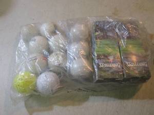 lot 108 image: Golf Balls 3 Boxes of 3 and 8 Loose...