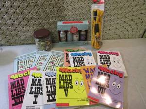 lot 141 image: Jar Full of Metal Buttons Books Dog...