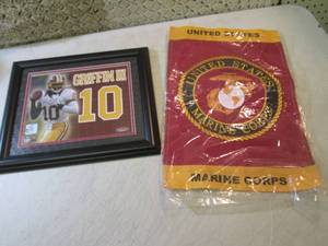 lot 149 image: Framed Griffin III Photo and USMC B...