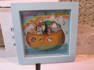 lot 161 image: 3 New Kids Wood Wall Clocks  F-0...