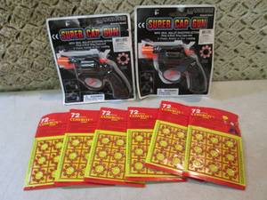 lot 163 image: 2 Super Cap Guns with 6 Packs of 8-...