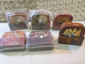 lot 166 image: 6 Sets of LeatherLeather Like Drin...