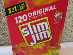 lot 189 image: Box of 120 Original Slim Jim Smoked...