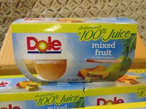 lot 198 image: Case of 6 4-Pack Dole Mixed Fruit C...