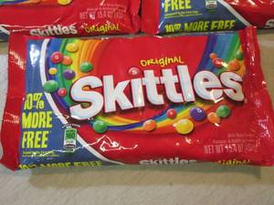 lot 212 image: 3 Bags of Original Skittles Candy B...