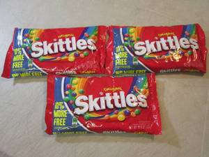 lot 213 image: 3 Bags of Original Skittles Candy B...