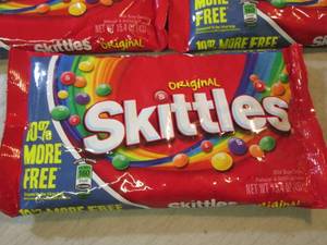 lot 214 image: 3 Bags of Original Skittles Candy B...
