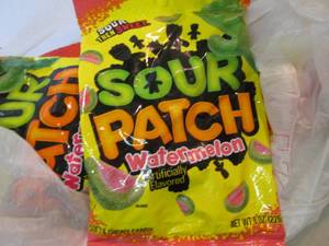 lot 225 image: 8 Bags of Sour Patch Kids Watermelo...