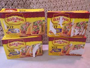 lot 260 image: 4 Taco Dinner Kits Best by Dec 2019...