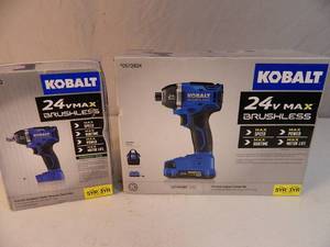 lot 19 image: New Kobalt 24 Volt Impact Tools
