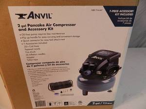 lot 26 image: New 2 Gallon Air Compressor and Accessories