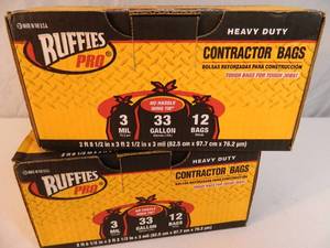 lot 50 image: 2 New Boxes of Heavy Duty Contractor Bags