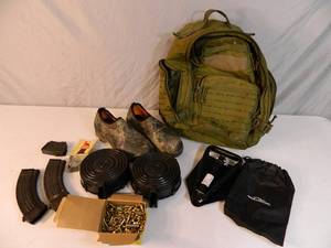 lot 81 image: Drum Magazines, .22 Ammo, and More